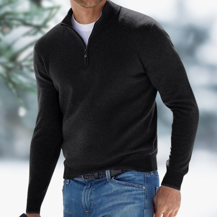 Ingo™ - Herren Pullover mit raffiniertem Viertelreißverschluss