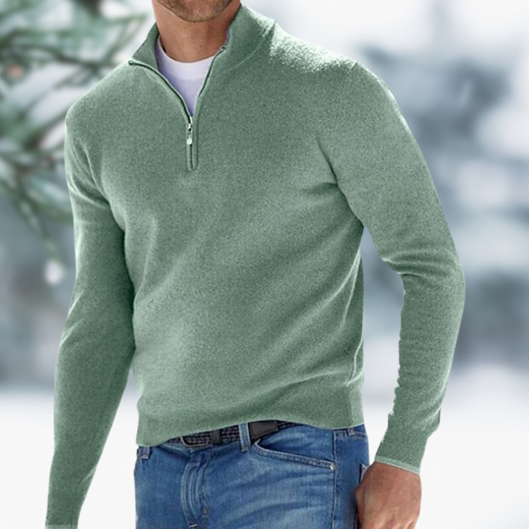 Ingo™ - Herren Pullover mit raffiniertem Viertelreißverschluss