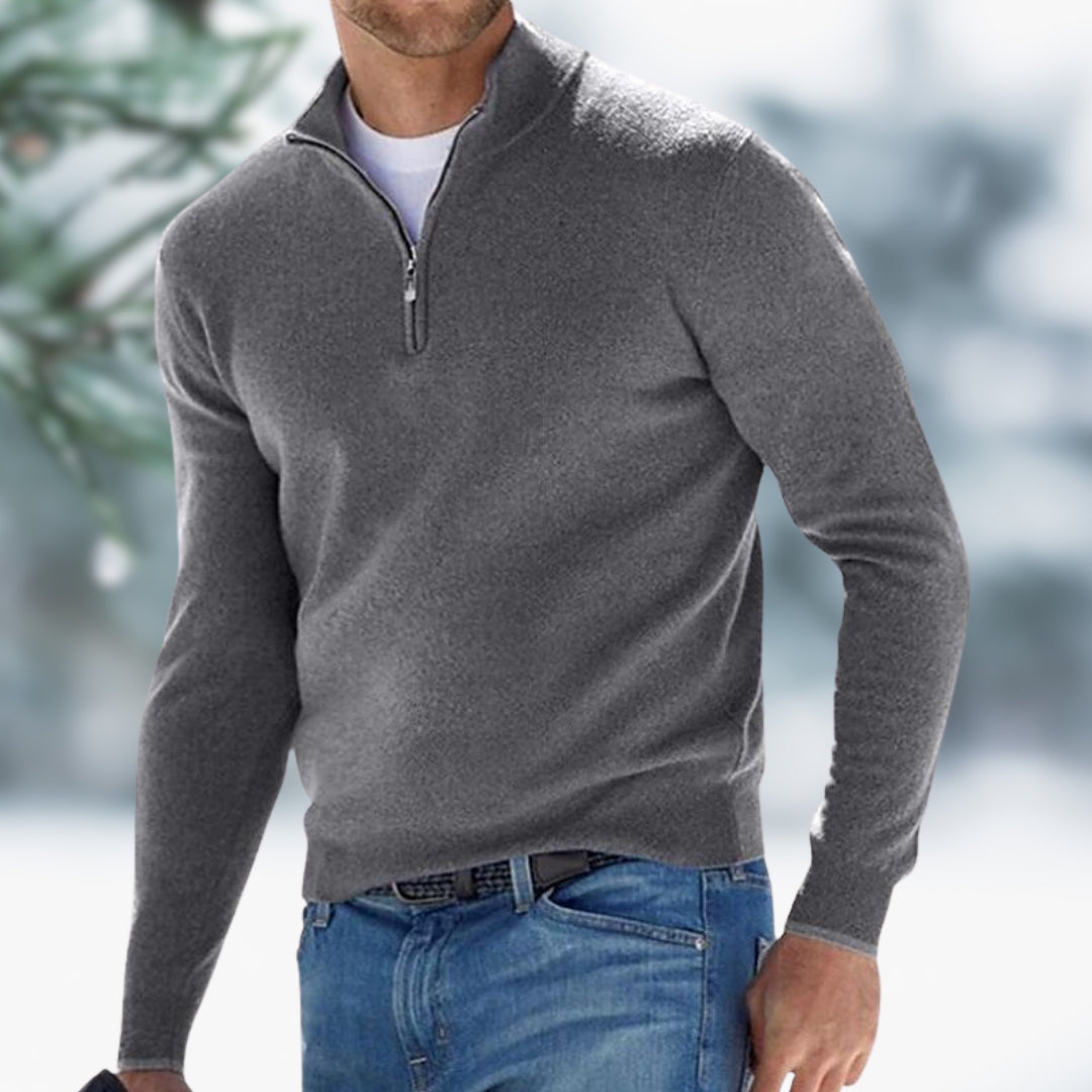 Ingo™ - Herren Pullover mit raffiniertem Viertelreißverschluss