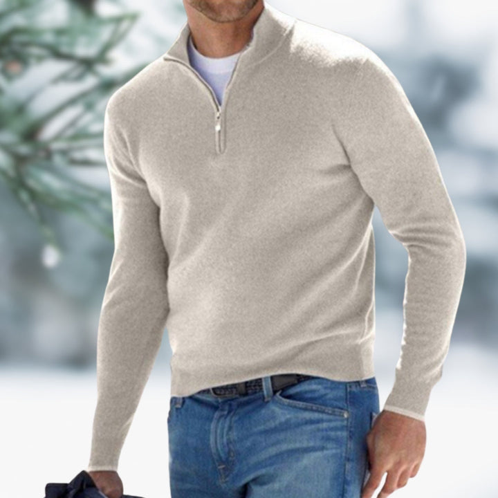 Ingo™ - Herren Pullover mit raffiniertem Viertelreißverschluss