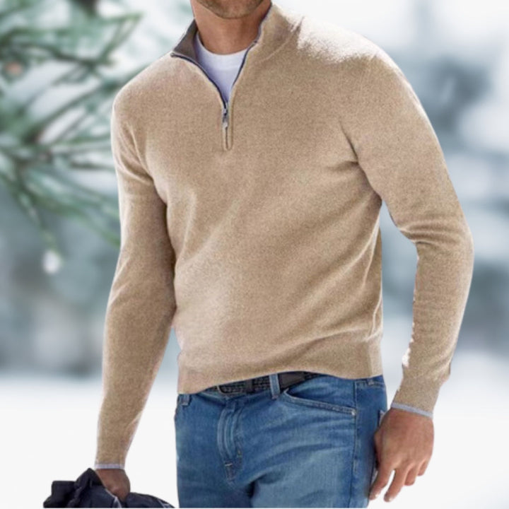 Ingo™ - Herren Pullover mit raffiniertem Viertelreißverschluss