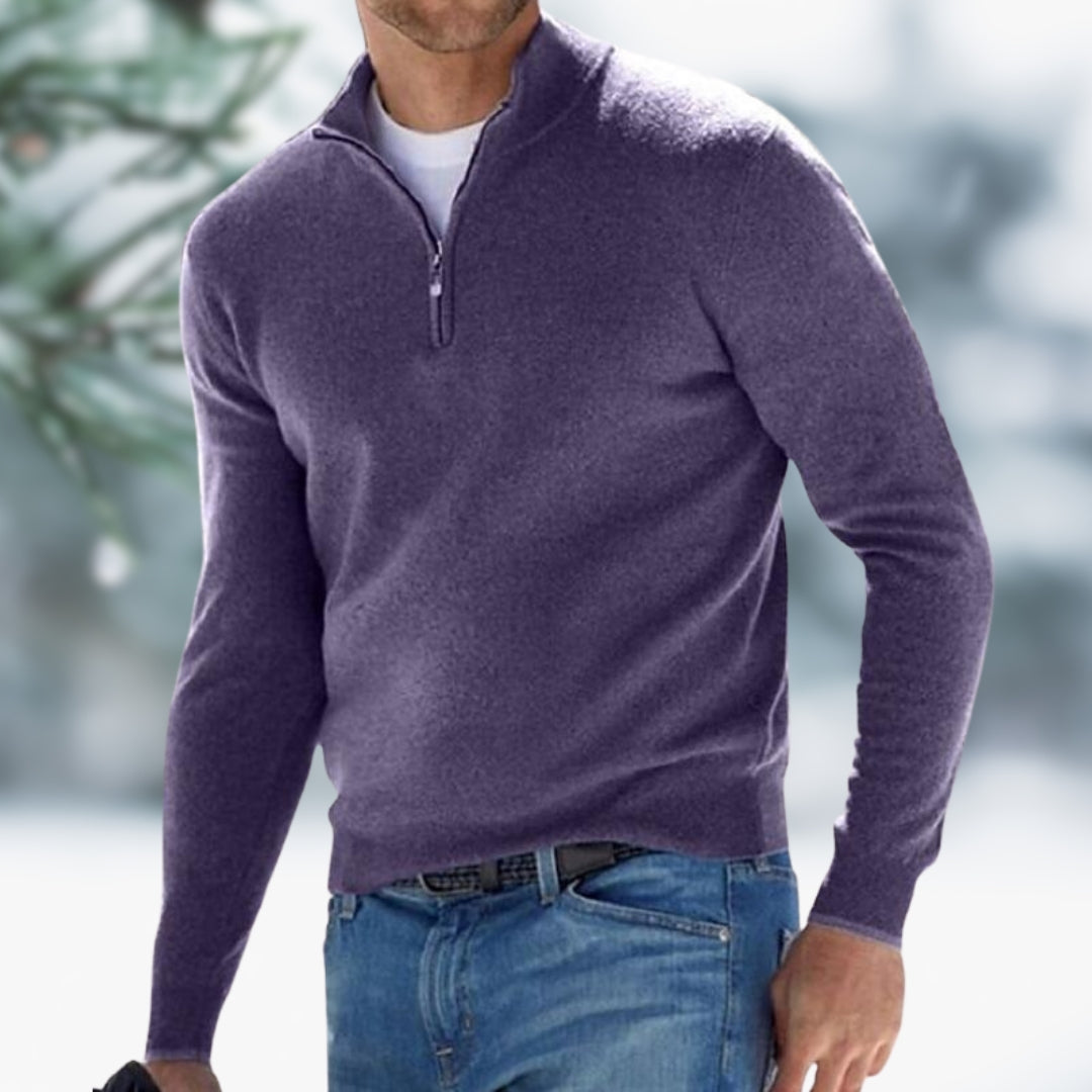 Ingo™ - Herren Pullover mit raffiniertem Viertelreißverschluss