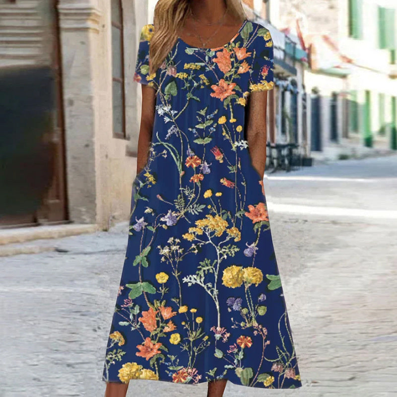 Athena | Floral Kleid mit Bauchbedeckung