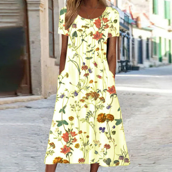 Athena | Floral Kleid mit Bauchbedeckung