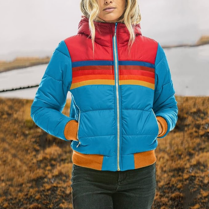 Effie™ - Retro-Parka mit Kapuze aus Kunstfell für Damen