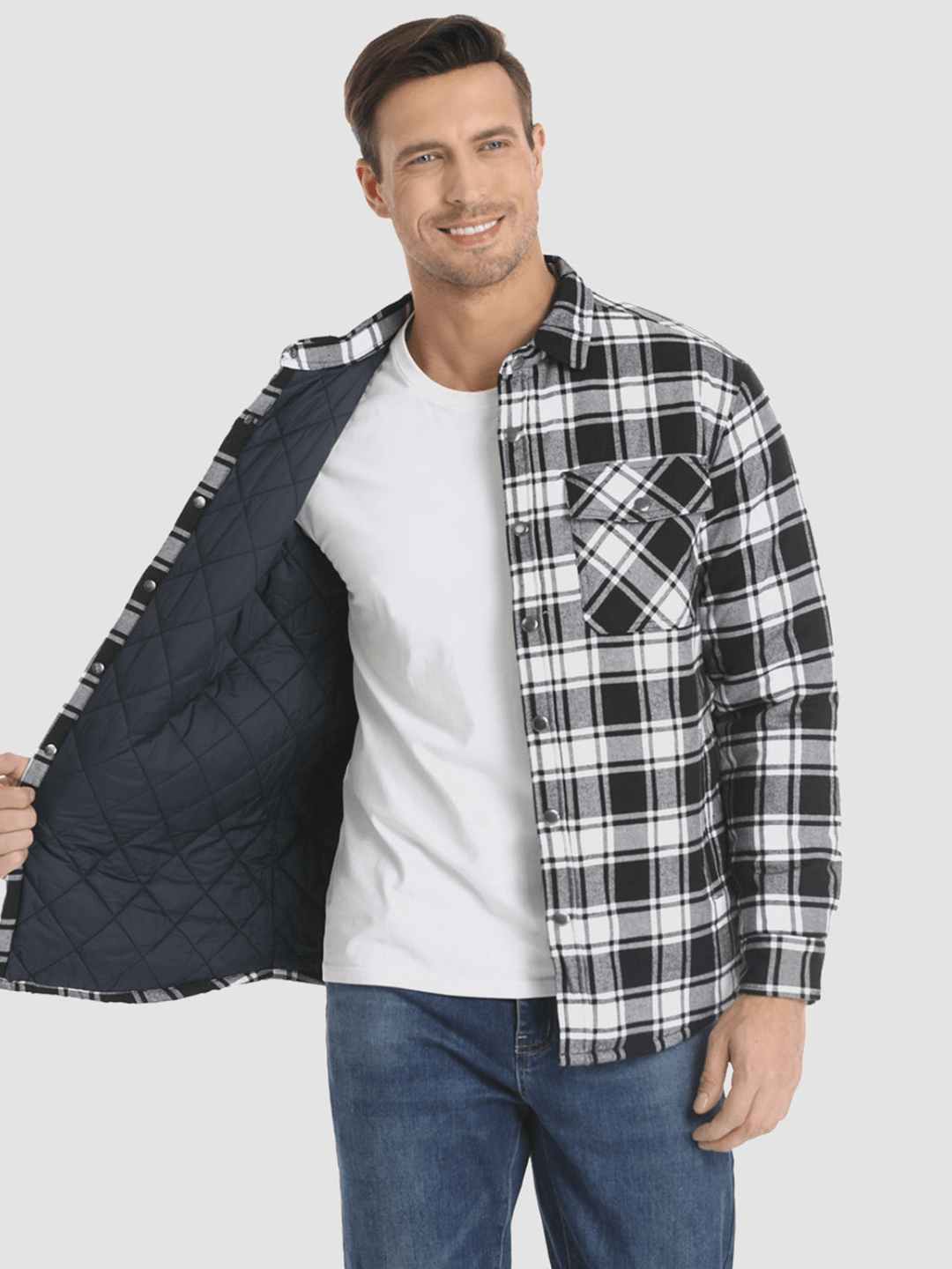 Jakob™ - Gestreifte Flanelljacke